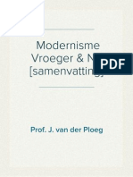 Het Modernisme Vroeger en Nu - Prof. Van Der Ploeg