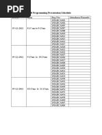 R Programming Presentation Schedule BCA Section - A