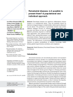 Periodontal Diseases: Is It Possible To Prevent Them? A Populational and Individual Approach