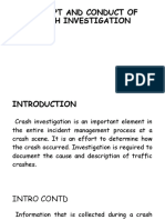 Concept and Conduct of Crash Investigation