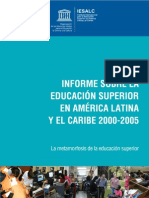 Informe Educacion Superior UNESCO - 2000-2005