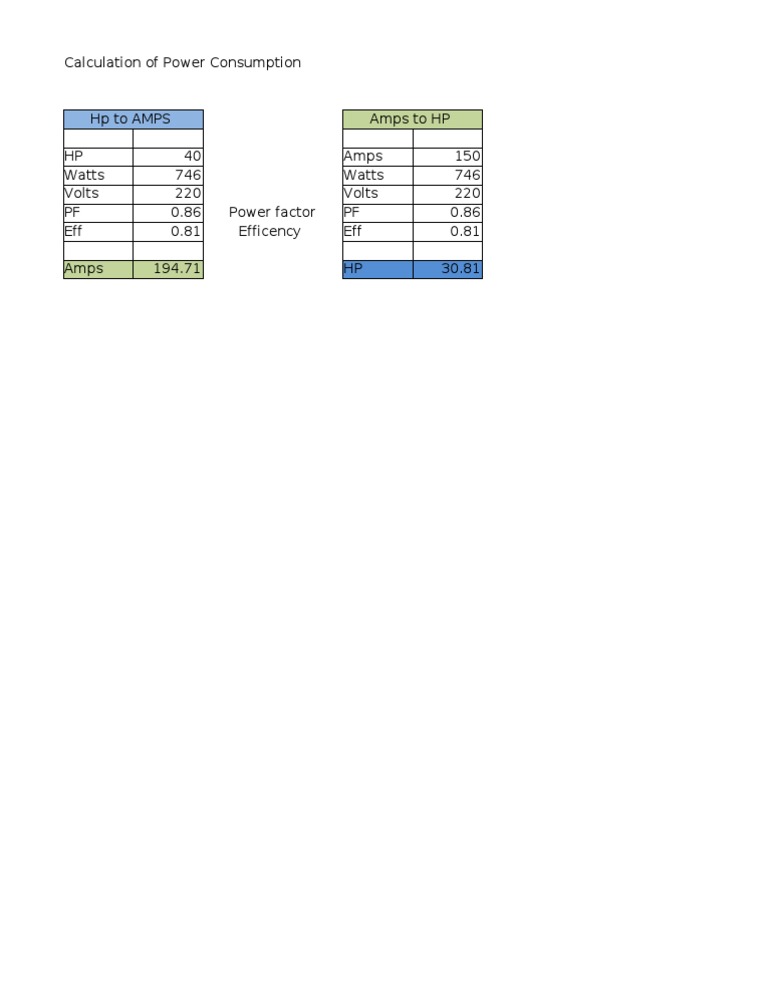 Power Calculation | PDF