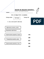 Prueba de Matematica Nº3