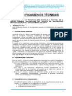 Especificaciones Técnicas de Las Calles