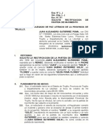 Rectificacion de Partida Juan Gutierrez