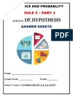 Test of Hypothesis: Module 5 - Part 3