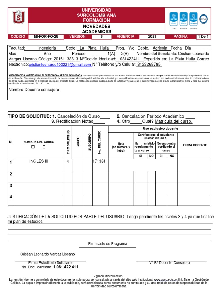 Mi For Fo 28 Novedades Academicas | PDF | Informática