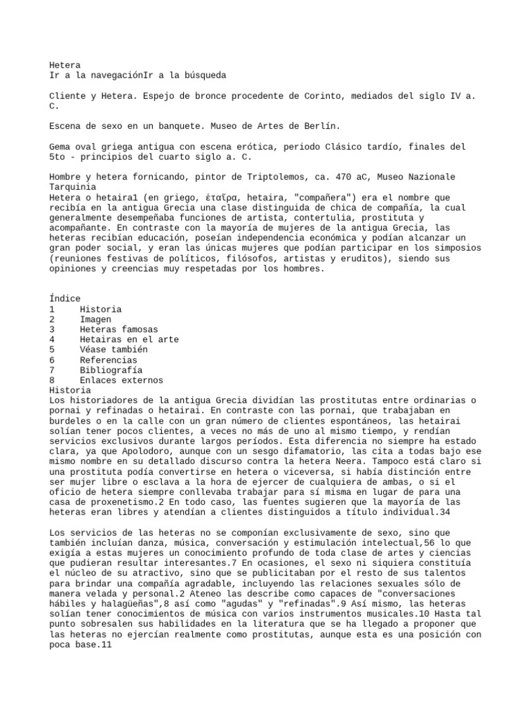 HETERA | PDF | Antigua Grecia | La sexualidad humana
