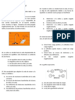 Prueba física grado 8: carga eléctrica y péndulo eléctrico