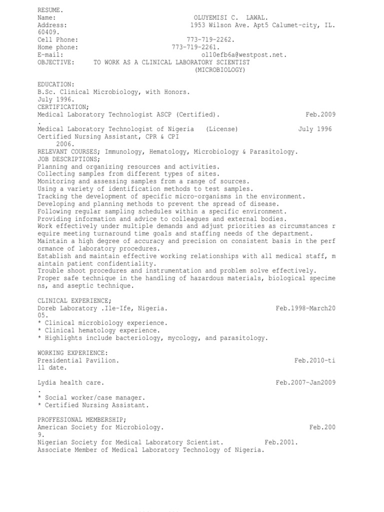 Medical Laboratory Technologist | Medical Laboratory | Microbiology