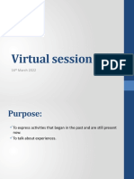 Virtual Session 8 - A 16th March