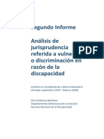 2º Informe Jurisprudencia por Vulneración o Discriminación en razón de la Discapacidad