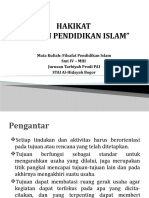 Hakikat Tujuan Pendidikan Islam