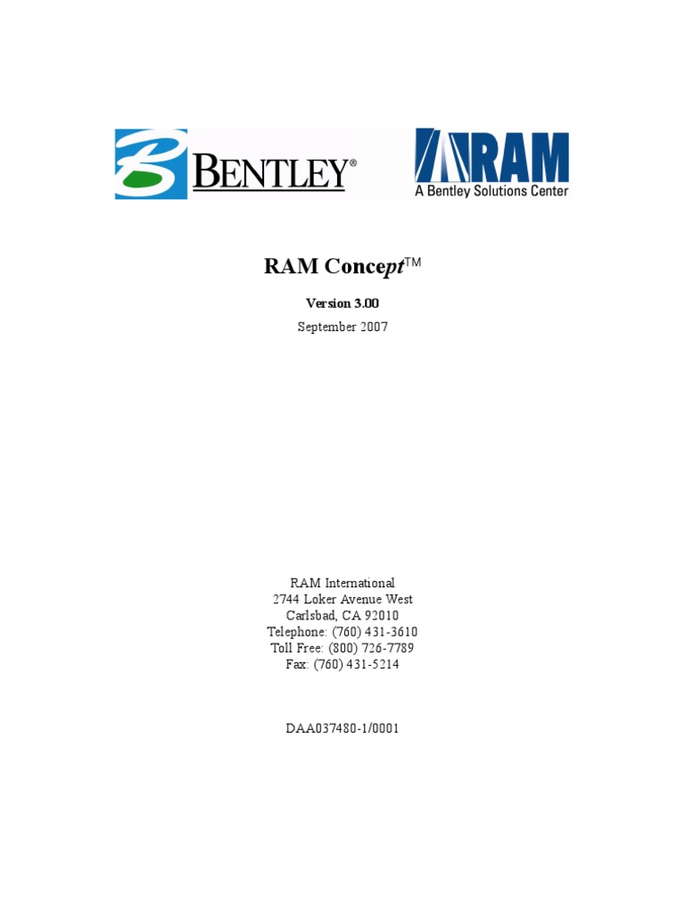 Ram Concept Manual Version 3 | PDF | Trademark | Copyright