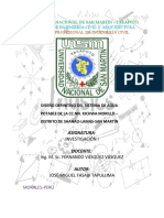 Universidad Nacional de San Martín - Tarapoto diseño definitivo sistema agua potable Kichwa Morillo