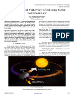 Measurement of Yarkovsky Effect Using Stefan Boltzmann Law