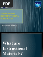 Download EFFECTIVE USE OF INSTRUCTIONAL MATERIALS Seminar for Lourdes School of Quezon City by mannrentoy SN57164897 doc pdf