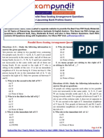 Important Parallel Seating Arrangement Questions For Sbi Clerk Prelims Exam