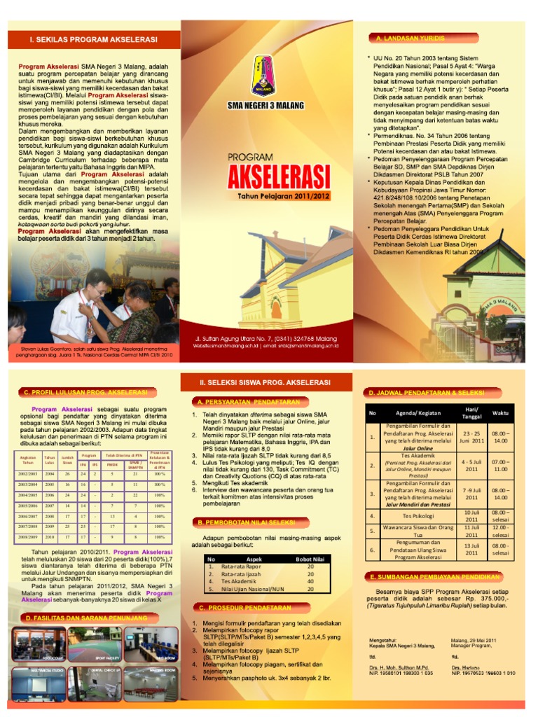 Brosur Perekrutan Peserta Didik Baru SMAN 3 Malang Tahun Brosur Perekrutan Peserta Didik Baru SMAN 3 Malang Tahun