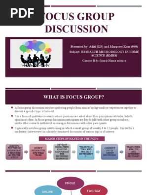 FOCUS GROUP DISCUSSION