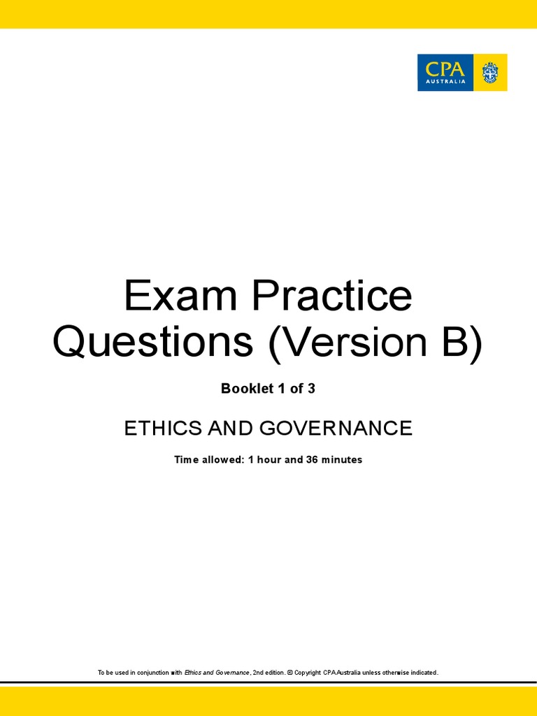 CPAA EG Practice Exam 5 | PDF | Accounting | Audit