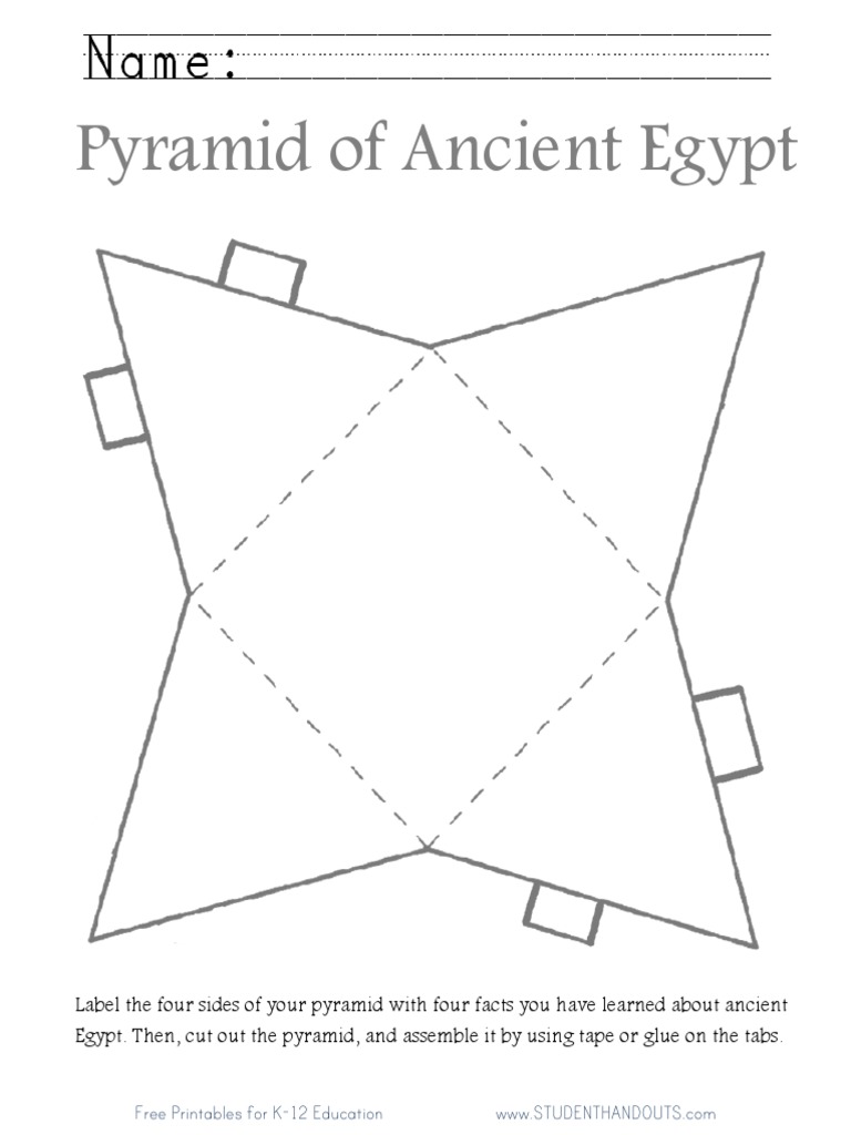 Pyramid of Ancient Egypt: Free Printables For K-12 Education | PDF