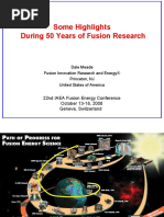 Some Highlights During 50 Years of Fusion Research