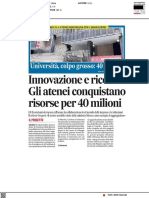 Innovazione e ricerca: gli atenei marchigiani conquistano 40 milioni - Il Corriere Adriatico del 22 aprile 2022