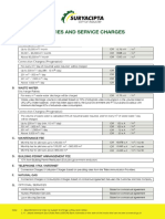 Rates for water, electricity connection and consumption