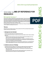 Writing Terms of Reference For Research: Hy Master This Skill