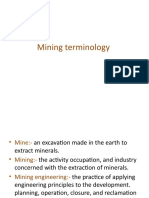 Mining Terminology