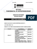 AFT 1013/Fundamentals of Entrepreneurship Semester Sept 2020/2021 Business Plan