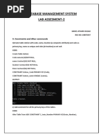 Database Management System Lab Assesment-2: 3. Constraints and Alter Commands