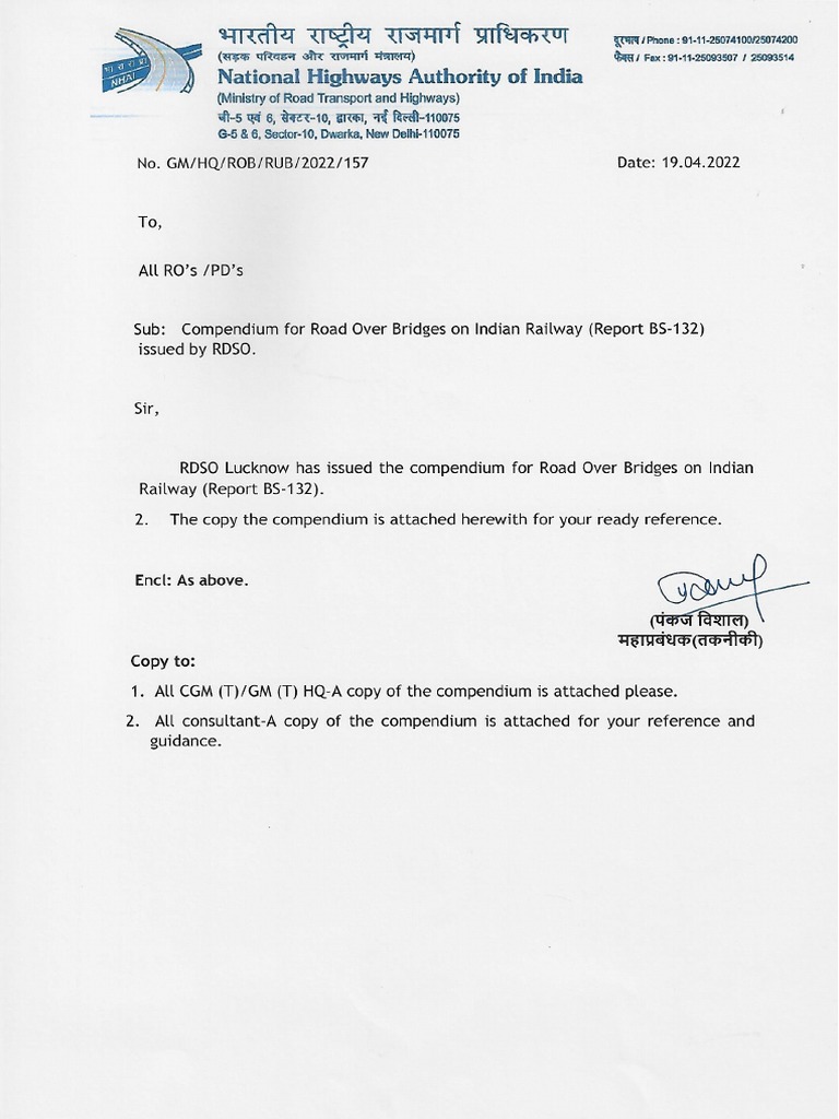 Compendium For ROB by Indian Railway | PDF | Deep Foundation | Bridge