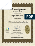 Certificado de Aprobación Del Curso de Energía Solar (