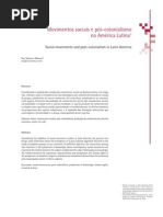 Movimentos sociais e pós-colonialismo na America latina