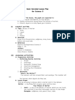 Semi-Detailed Lesson Plan For Science 3