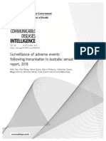 Surveillance of Adverse Events Following Immunisation in Australia: Annual Report, 2018