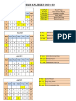 Academic Calender 2021 22