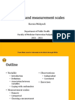 Variables and measurement scales - topic 1