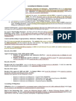 Note 5-Accounting For Budgetary Accounts