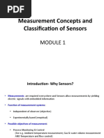 Measurement Concepts and Classification of Sensors