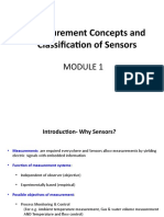 Measurement Concepts and Classification of Sensors