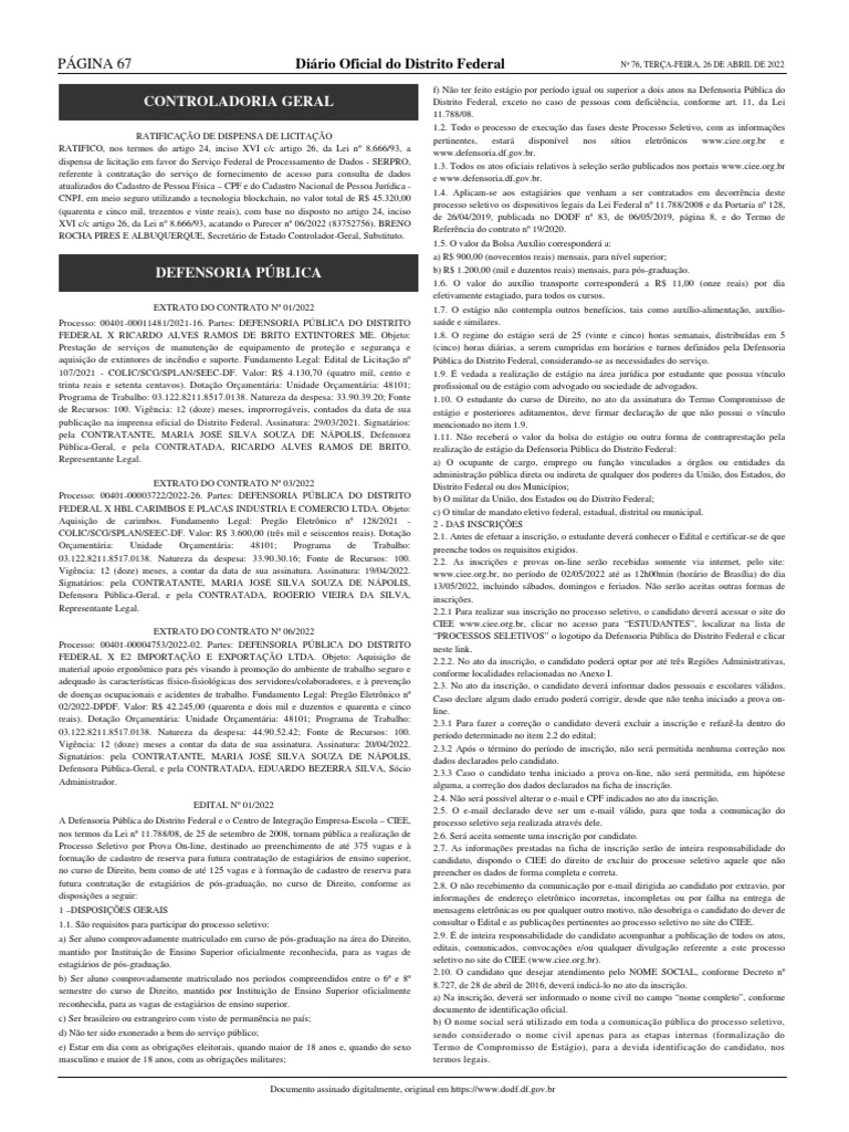 Dodf 076 26-04-2022 Integra-67-73 | PDF | Direito
