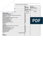 Projects Service Payment Document Checklist