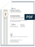 Consulting Foundations: Certificate of Completion