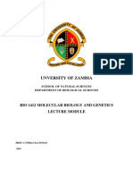 BIO 1412 Molecular Biology and Genetics Module - Prof C. Katongo - 2019