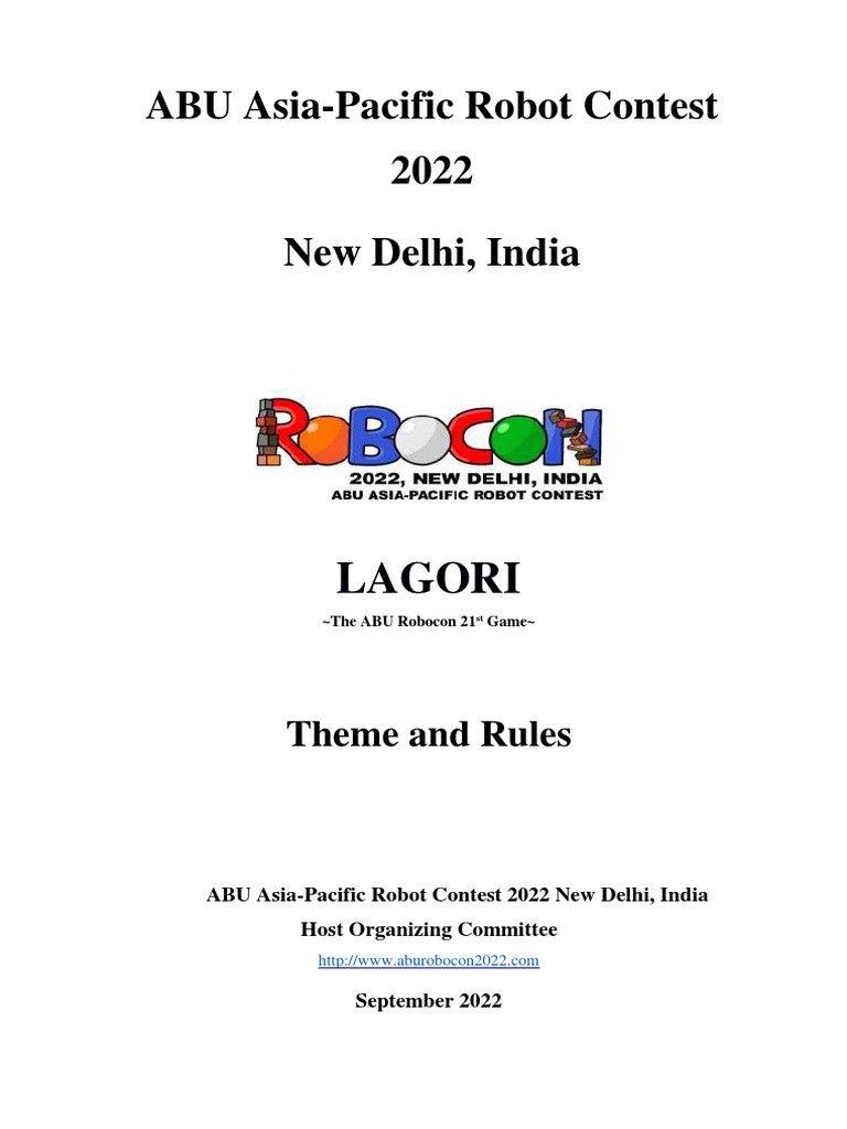 ABURobocon 2022Rule Book PDF Area