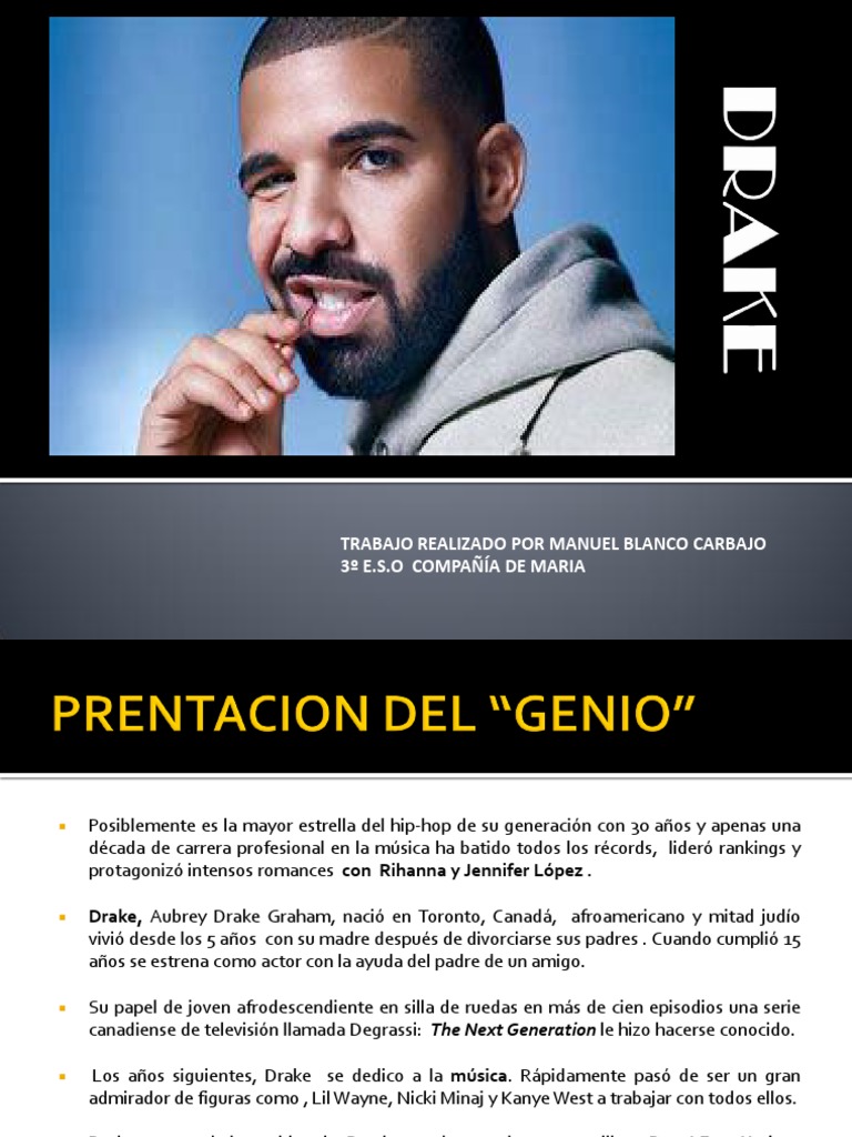 Drake Por Manuel Blanco | PDF | Drake (músico) | Industria de la música
