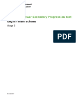 Cambridge Lower Secondary Progression Test: English Mark Scheme
